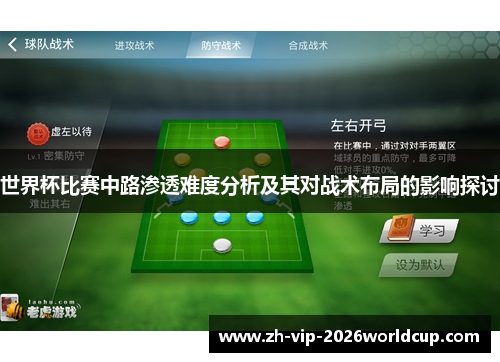 世界杯比赛中路渗透难度分析及其对战术布局的影响探讨